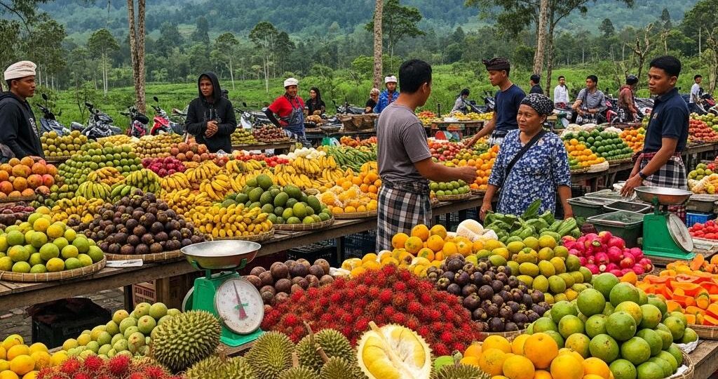 Mengenal Pasar Buah Candi kuning di Bedugul Bali Yang Unik